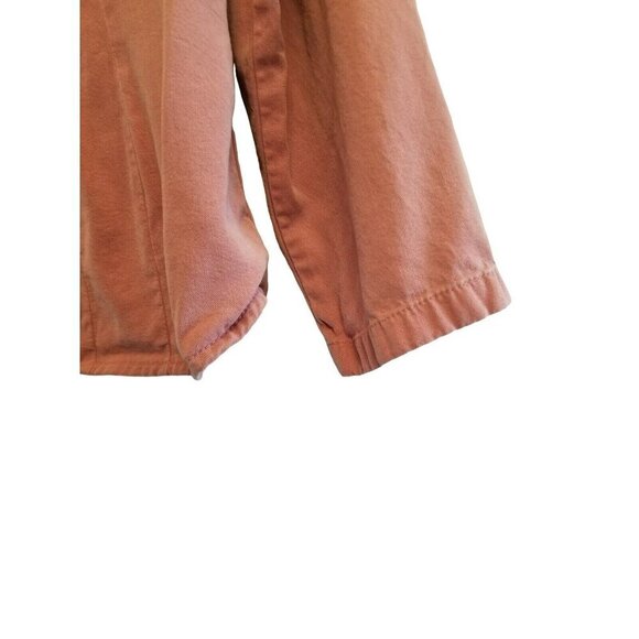 Tianello‎ Button Up Blouse Tencel Waist Shaping Pinkish Red Collar Long Sleeve S - Picture 3 of 12